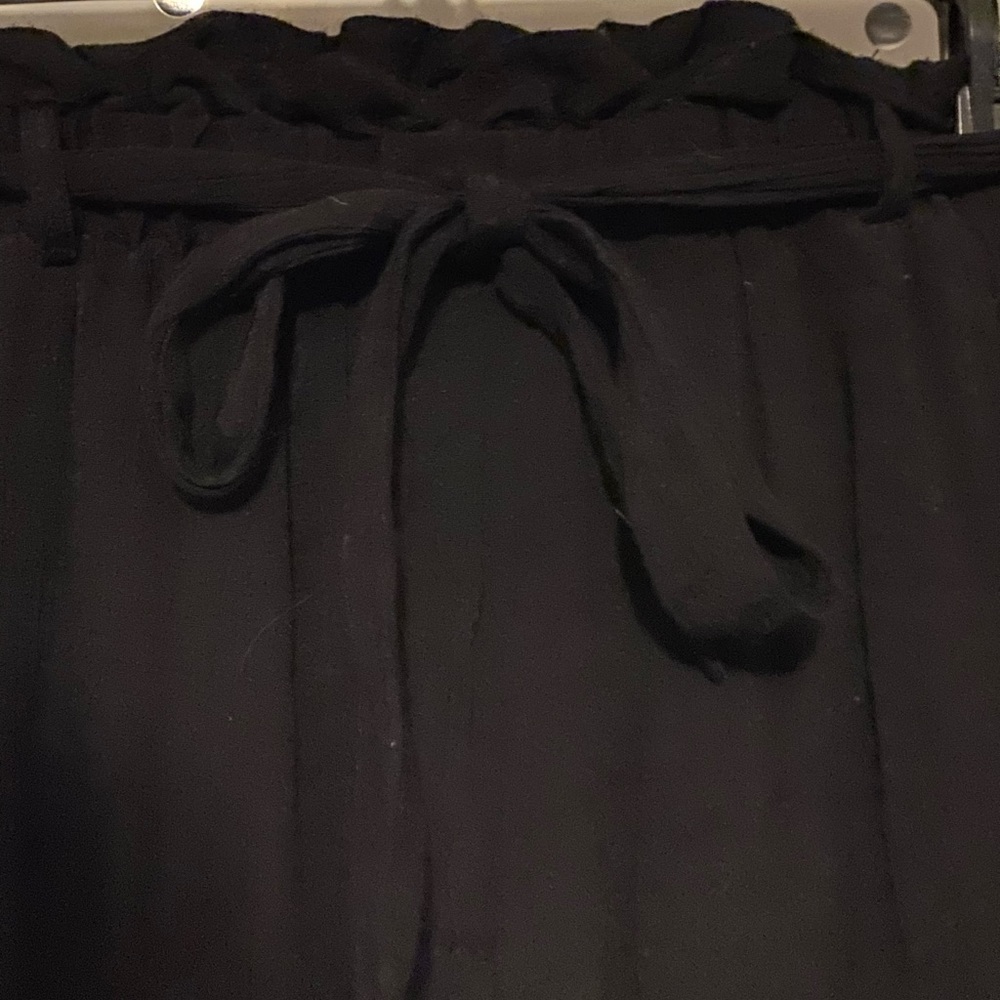 (Brand)- By & By; size M; black pants w/elastic waste w/belt tie